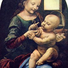 Оригинал схемы вышивки «Да Винчи "Мадонна с младенцем"» (№187474)