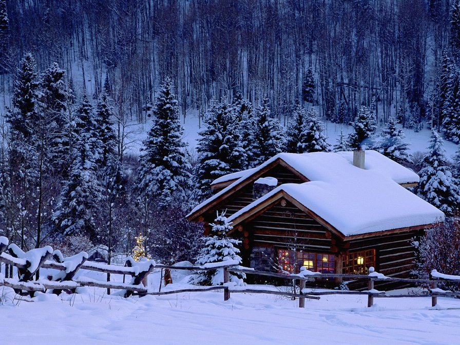 christmas - christmas, winter, mountains - оригинал