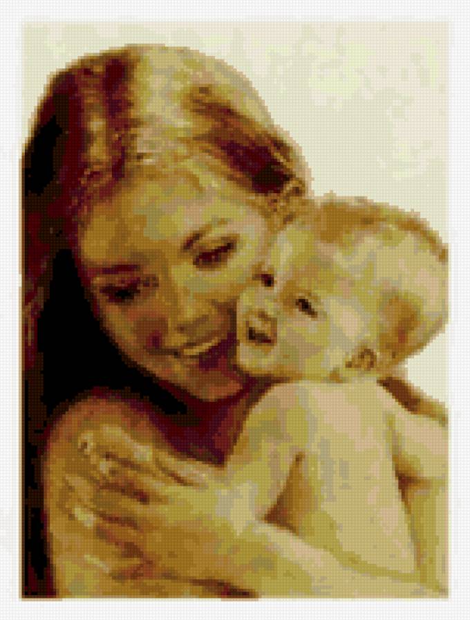 Радость - мама, дети, монохром, материнство - предпросмотр
