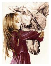 Девочка с лошадью - лошади, дети, животные - оригинал