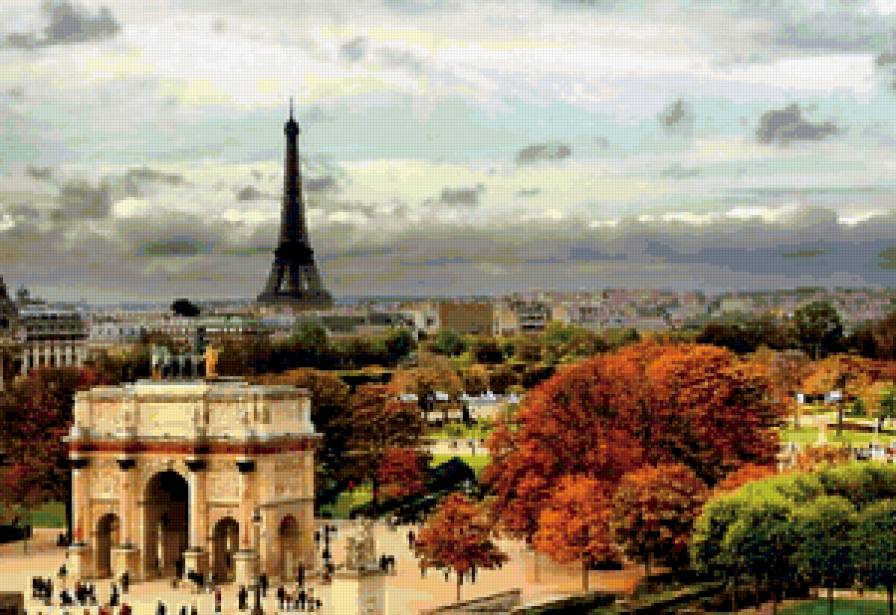 Париж осенью - франция, эйфелева башня, париж - предпросмотр