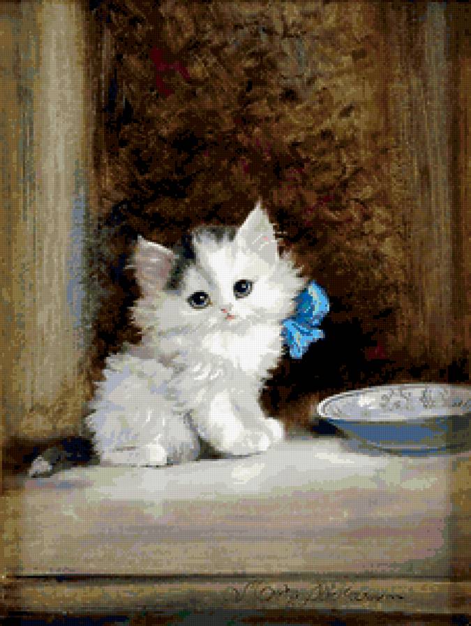 Котик А. Маскаева - животные, картина, кошки - предпросмотр