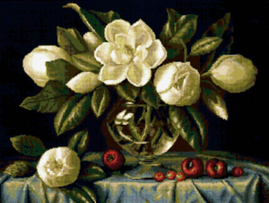 №191370 - яблоки, цветы, букет - предпросмотр