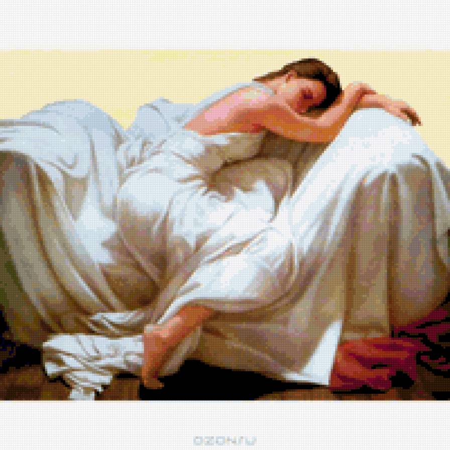сон в пастельных тонах - женщина в белом - предпросмотр