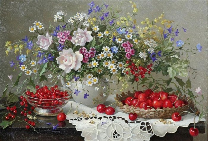 цветы - , цветы, букет, природа, романтика, натюрморт - оригинал