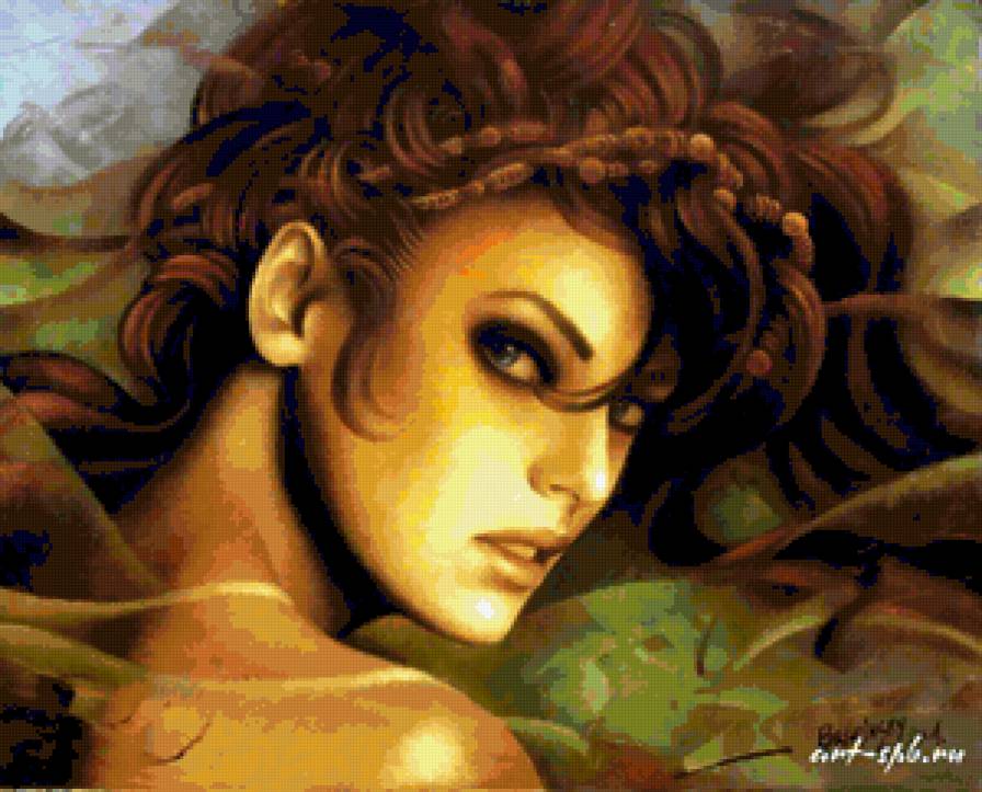 Артур Брагинский -''Гречанка '' - женщина, лицо, картина, взгляд, брагинский, живопись, глаза, девушка - предпросмотр
