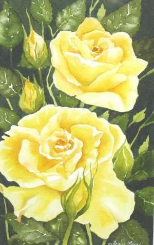 Жёлтые розы - розочки, розы, цветы, желтые розы, желтые, роза, цветочное панно - оригинал