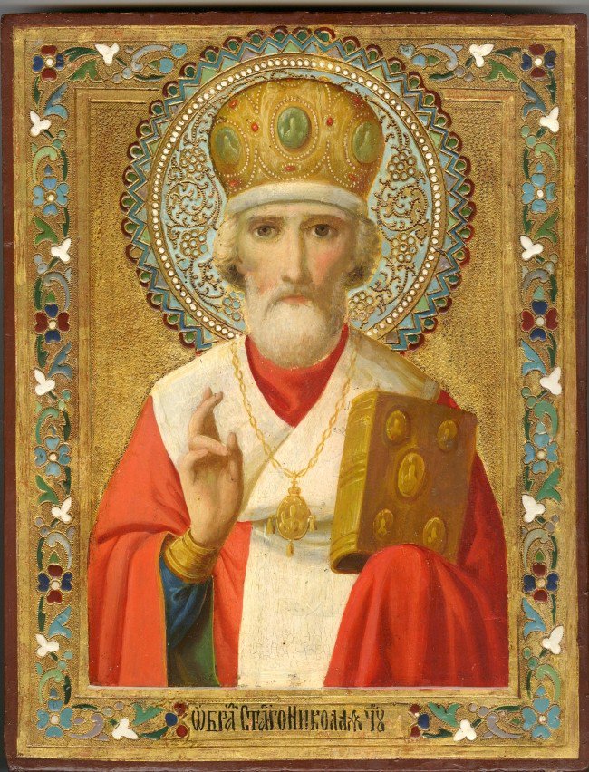 Икона Святой Николай Чудотворец - картина, святые, православные иконы, иконы, религия, божество, икона - оригинал