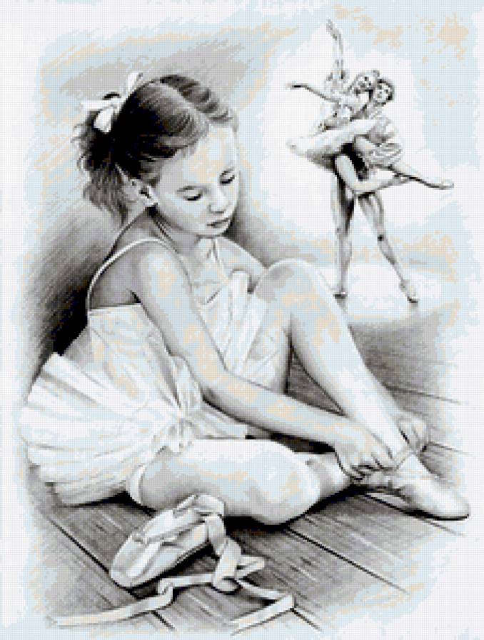 балерина - детское, балерина, танец, черно-белое, танцы, монохром, балет, дети - предпросмотр