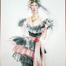 Оригинал схемы вышивки «Женские образы» (№195328)