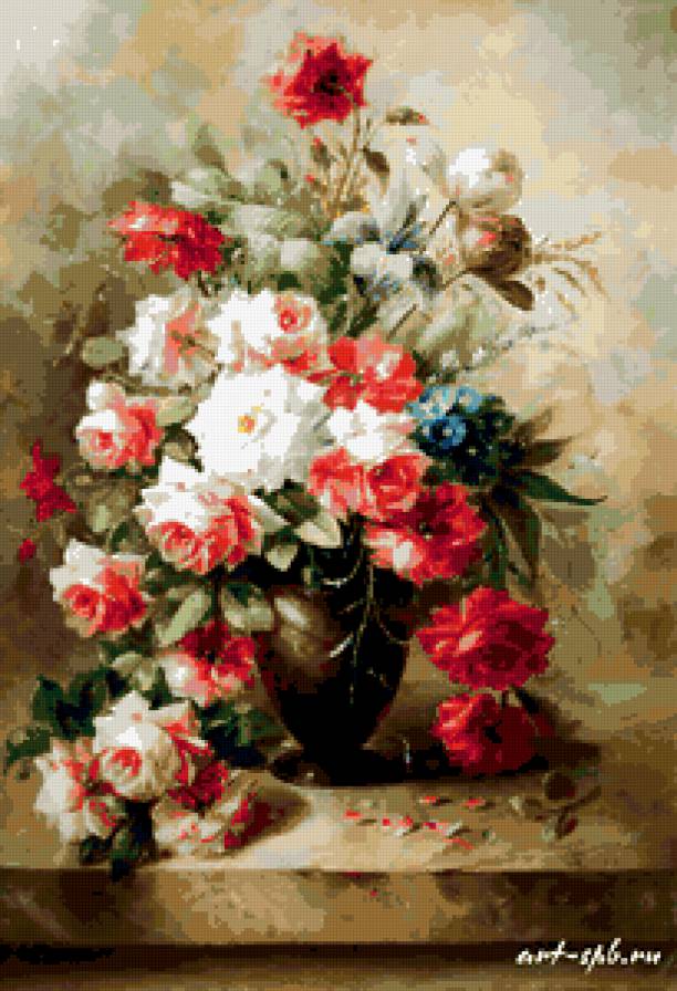 Букет роз - картина, цветы, розы, букет - предпросмотр