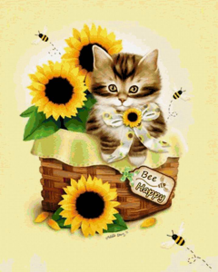 Bee Happy - кошка - предпросмотр