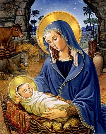 Рождение Христа - младенец, хлев, рождение, мария - оригинал