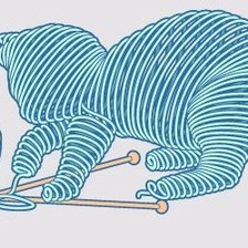 Оригинал схемы вышивки «кошка нитки» (№197177)