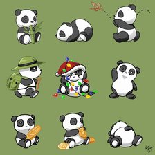 Схема вышивки «панды»