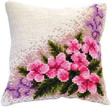 Схема вышивки «подушка цветы»