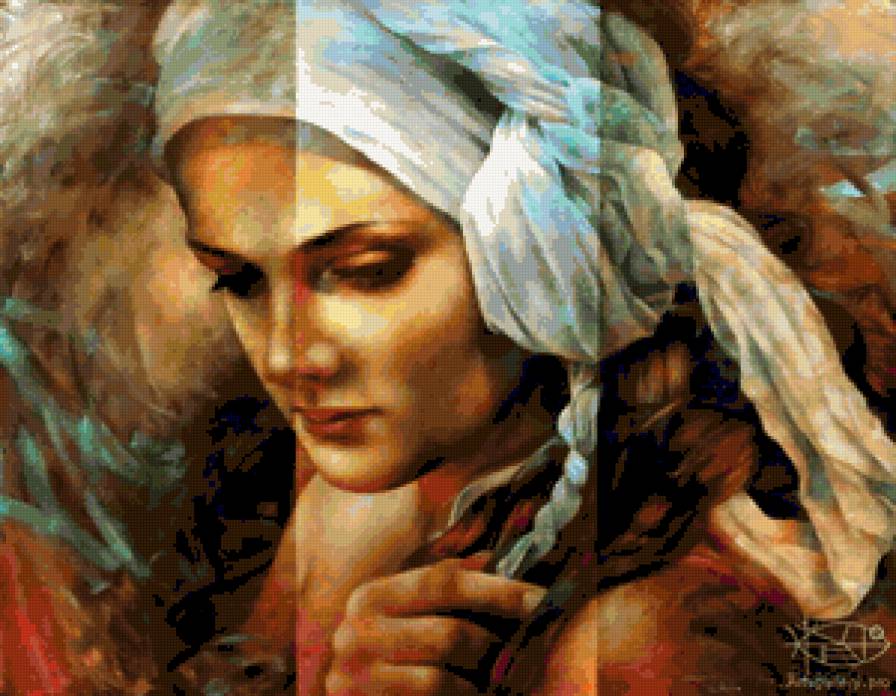 Артур Брагинский - ''Портрет Дианы'' - живопись, картина, глаза, взгляд, девушка, брагинский, женщина - предпросмотр