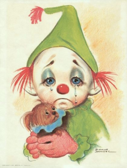 грустный клоун - дети - оригинал
