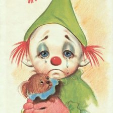 Оригинал схемы вышивки «грустный клоун» (№199158)