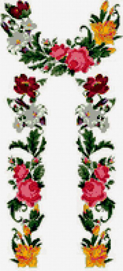 вышиваночка - вышиванка орнамент розы - предпросмотр