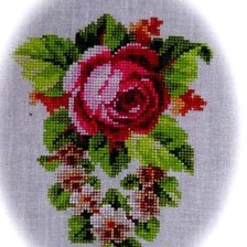 Оригинал схемы вышивки «роза» (№200359)