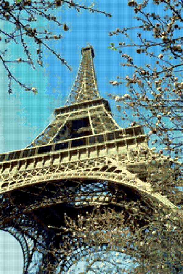 весна в париже - весна, париж, эйфелева башня - предпросмотр