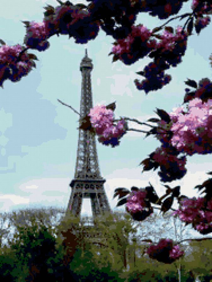париж весной - эйфелева башня, париж, весна - предпросмотр
