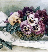 Оригинал схемы вышивки «Прекрасные цветы от Логре 5. Фрагмент 2» (№200596)