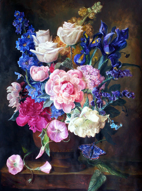 Голландский букет - букеты, натюрморт, картина, букет, цветок, цветы, живопись - оригинал