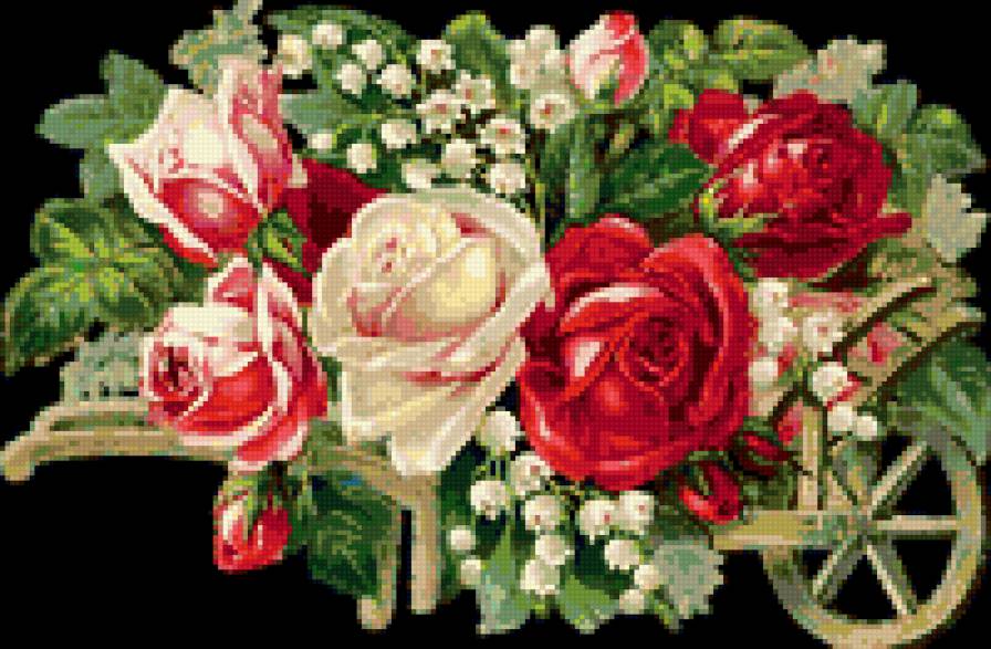 Букет цветов - цветы, розы, букет - предпросмотр