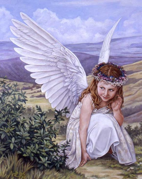 ангелочек - дети, девочка, ангелы, ангел - оригинал