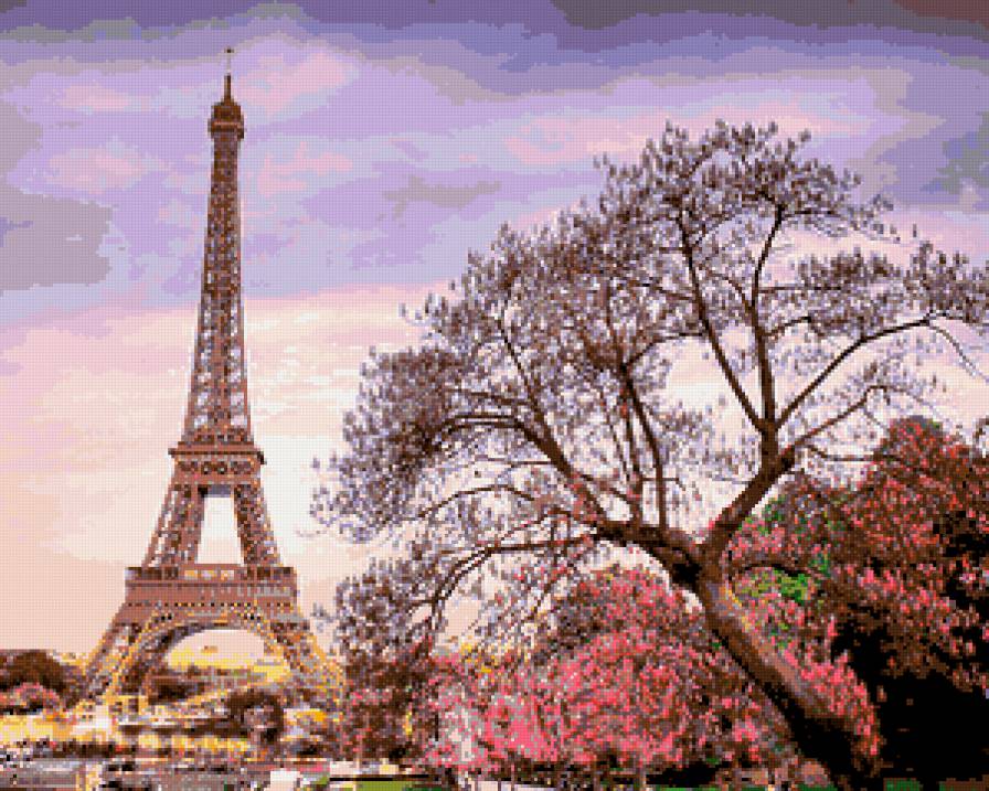 париж весной - эйфелева башня, париж, весна - предпросмотр