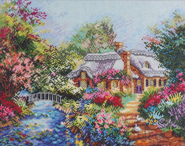 Цветочный домик - цветочное, пейзаж, домик - оригинал