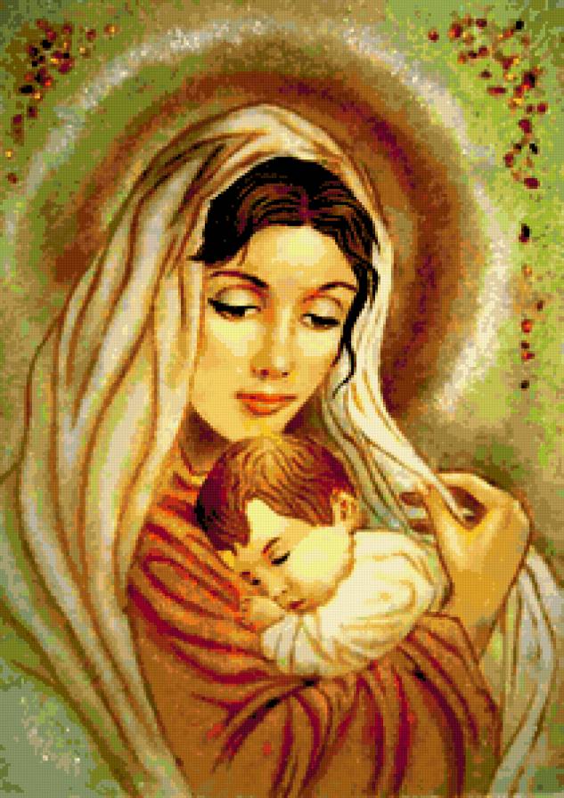 Любовь матери - мать, мама, малыш, иконы, материнство, ребенок, живопись, дети - предпросмотр