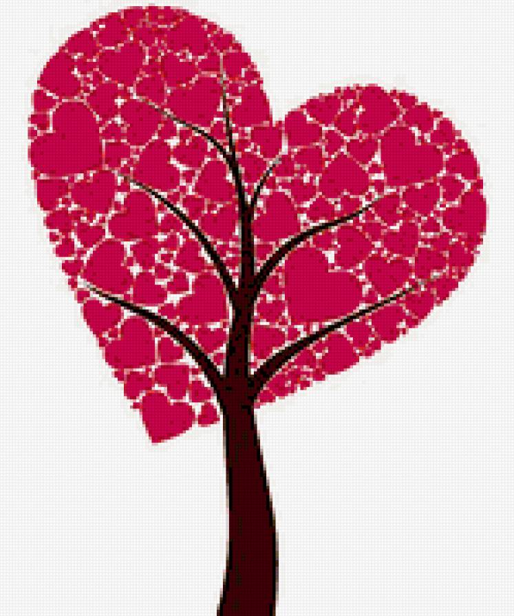 Дерево любви - счастье, дерево, картина, любовь - предпросмотр