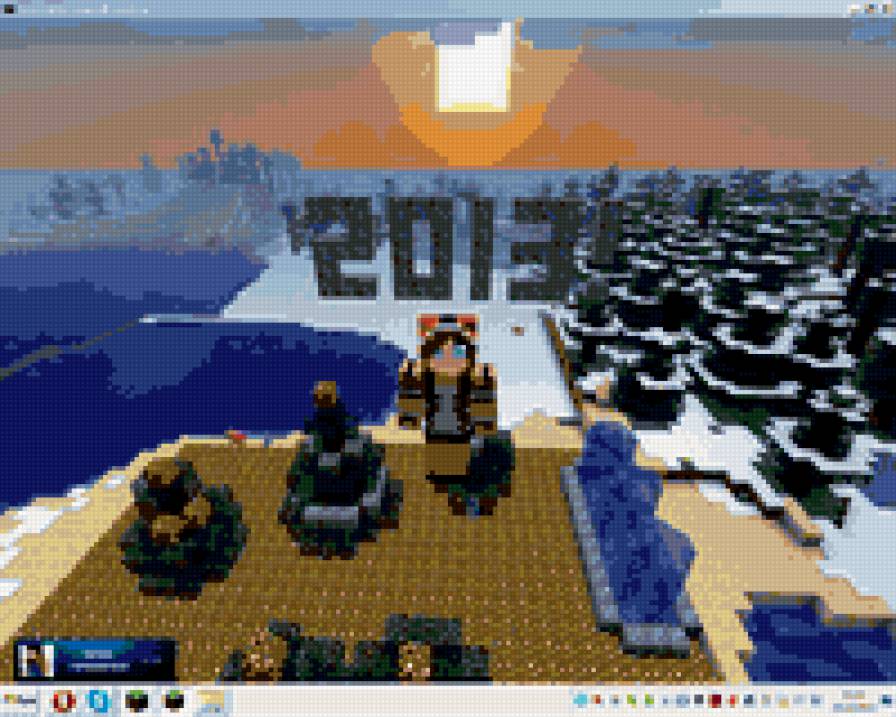 с новым 2013 годом люди! - minecraft - предпросмотр