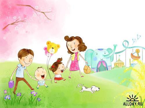 семья - счастье, дети, любовь, зоопарк - оригинал