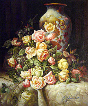 87642 - розы, ваза, цветы, цветок, букет, роза, натюрморт - оригинал