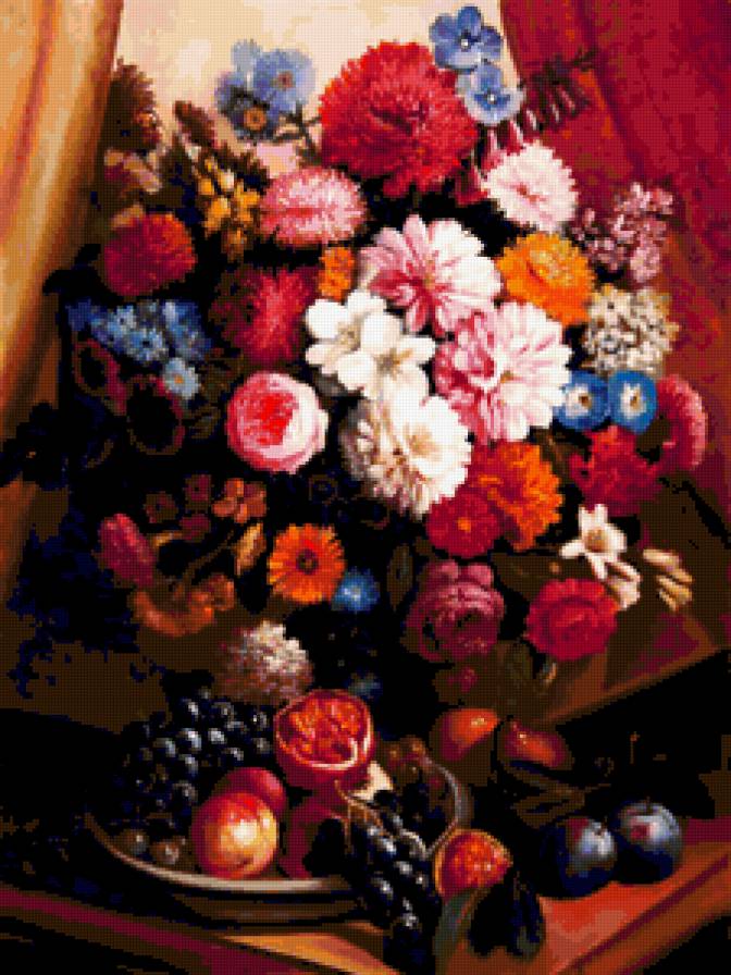 87576420 - розы, роза, ваза, букет, фрукты, цветок, цветы - предпросмотр