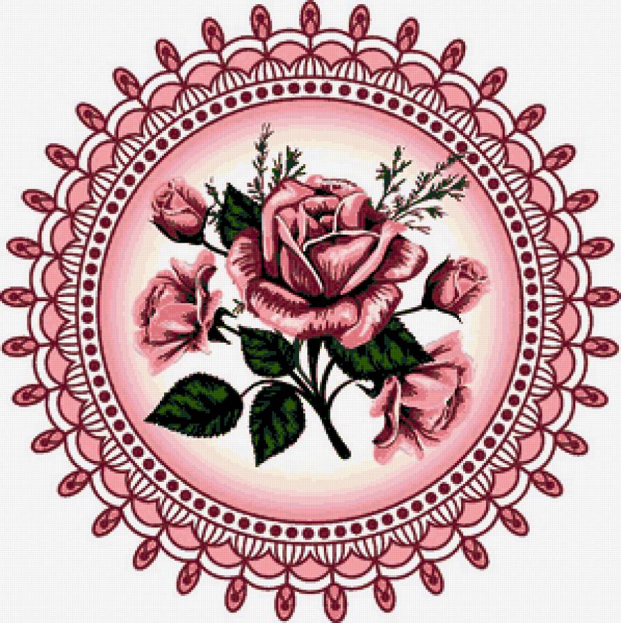 Подушка - роза, цветы, цветок, орнамент, розы - предпросмотр