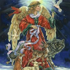 Оригинал схемы вышивки «рождественский ангел» (№204333)