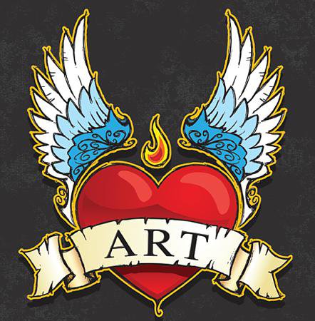 Art - сердце - сердце, логотип, искусство, огонь - оригинал