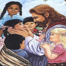 Схема вышивки «Исус и децата»