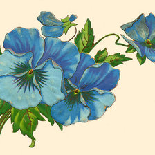 Оригинал схемы вышивки «синий цветок» (№207195)