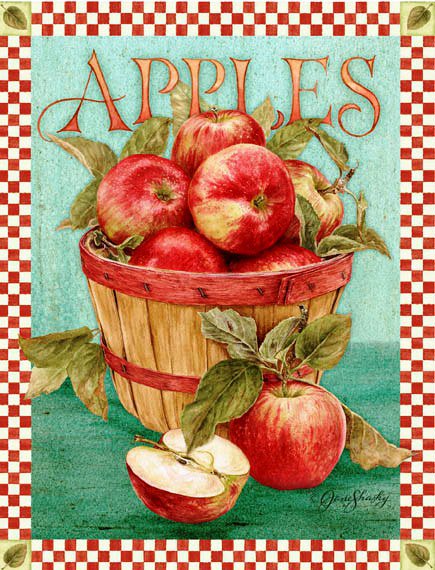 Яблоки - корзина, яблоки, панно, яблочки, урожай, яблоко - оригинал