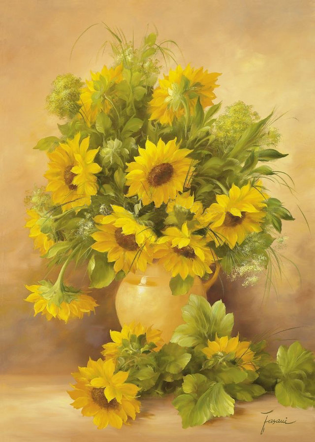 Цветы - желтый, ваза с цветами, цветы, желтые цветы - оригинал