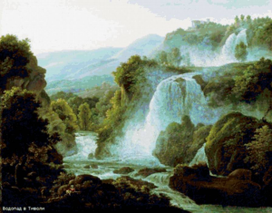 водопад - картина, природа, водопад - предпросмотр