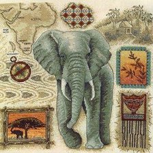 Оригинал схемы вышивки «слон» (№210279)