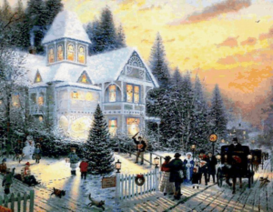 Рождественская ночь - зима, рождество, ночь - предпросмотр