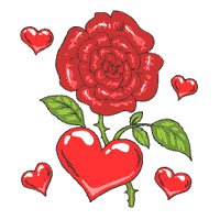 Валентинка - валентинки, сердечко, любовь, розочка, сердечки, валентиинка - оригинал